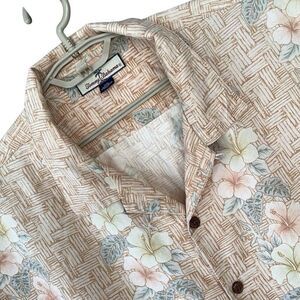 Tommy Bahama 100% Silk Short Sleeve Hawaiian Hibiscus Aloha Shirt Men’s XXL